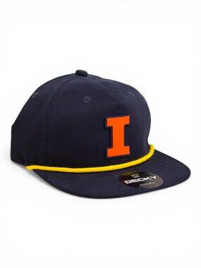 Illinois Fighting Illini Orange 3D Classic Rope Hat- Navy/ Gold